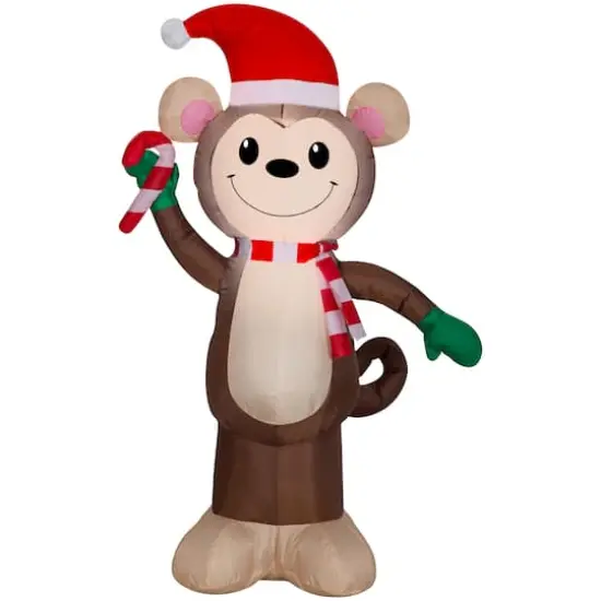 4ft. Airblown&reg; Inflatable Christmas Monkey {1}
