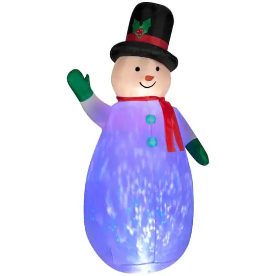 7.5ft. Projection Airblown&reg; Inflatable Kaleidoscope Snowman {1}