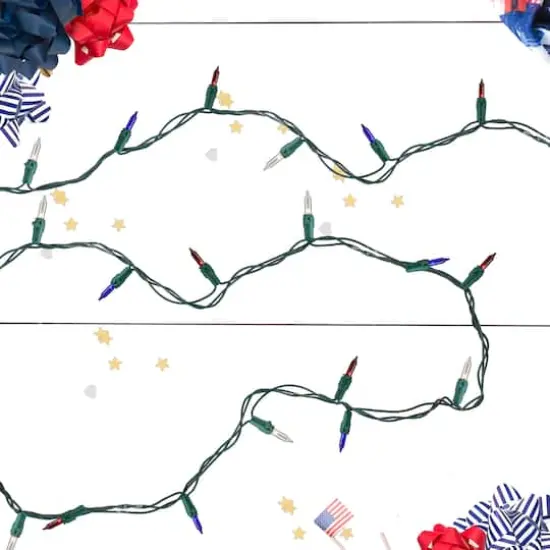 50ct. Red, White & Blue 4th of July String Lights {3}