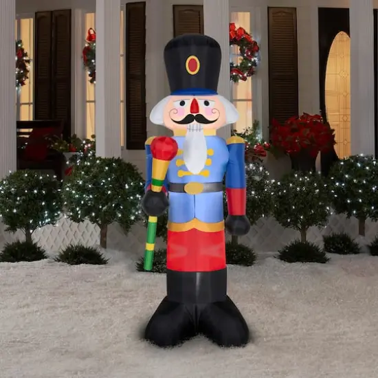 6.5ft. Airblown&reg; Inflatable Blue Nutcracker {3}
