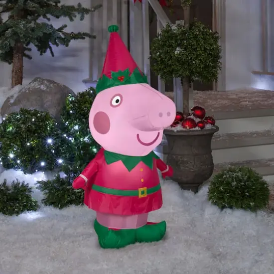 3.5ft. Airblown&reg; Inflatable Christmas Peppa Pig {3}