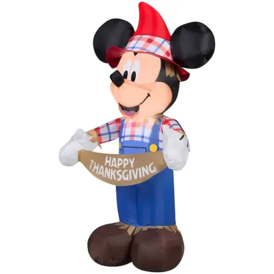 3.5ft. Airblown&reg; Inflatable Thanksgiving Mickey as Scarecrow  {1}