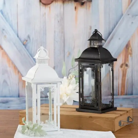 Kate Aspen&reg; Medium Antique Black Decorative Lantern {4}