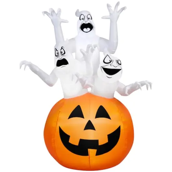 6ft. Airblown&reg; Inflatable Halloween Ghosts in Jack-O'-Lantern Scene {1}