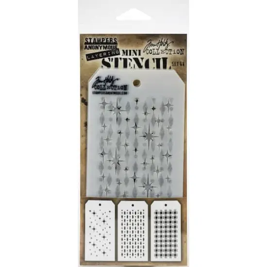 Stampers Anonymous Tim Holtz&reg; Mini Layered Stencil Set No.44 {1}