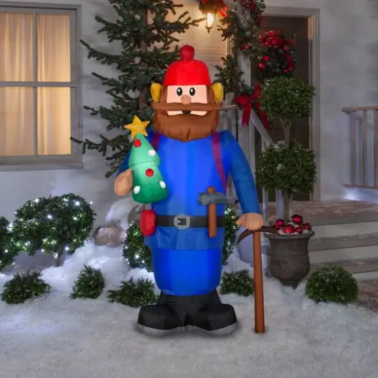 6ft. Airblown&reg; Inflatable Yukon Cornelius with Tree {3}