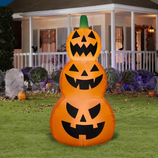 4ft. Airblown&reg; Inflatable Halloween Jack-O-Lantern Stack {3}
