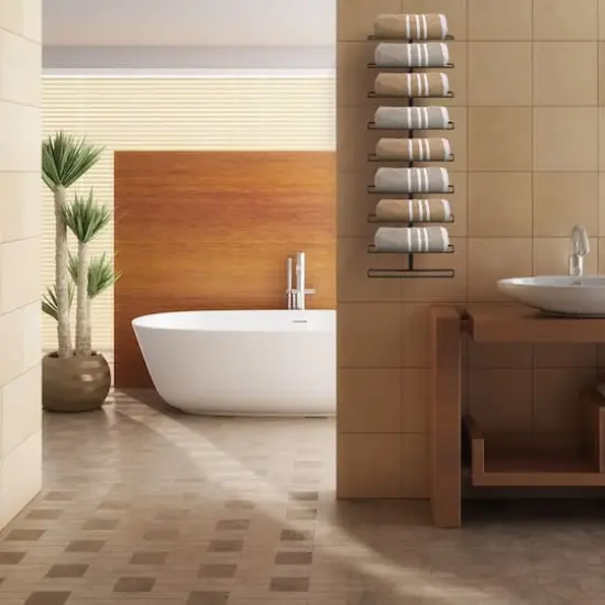 Sorbus 28" Black Wall-Mounted 9-Bottle Wine Rack {4}