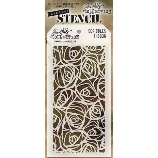 Stampers Anonymous Tim Holtz&reg; Scribbles Layered Stencil {1}