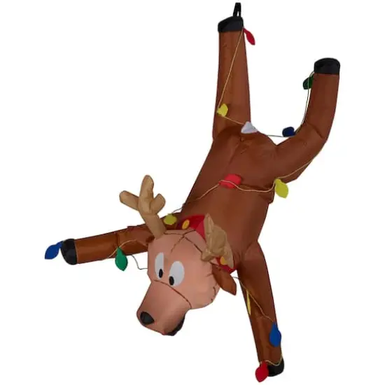 4ft. Airblown&reg; Inflatable Gutter Hanging Reindeer {1}