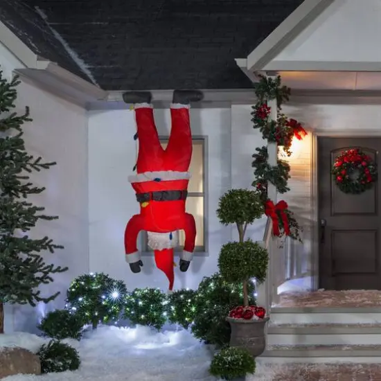 6.5ft. Airblown® Inflatable Christmas Realistic Hanging Santa {3}