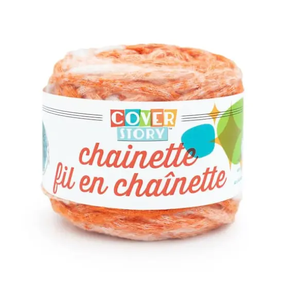 Lion Brand&reg; Cover Story&trade; Chainette Yarn Orange {1}