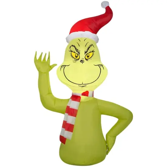 3.5ft. Airblown&reg; Inflatable CarBuddy&trade; Grinch {1}