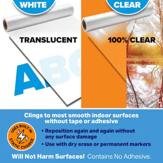 Clear Cling-rite Dry Erase Roll {9}