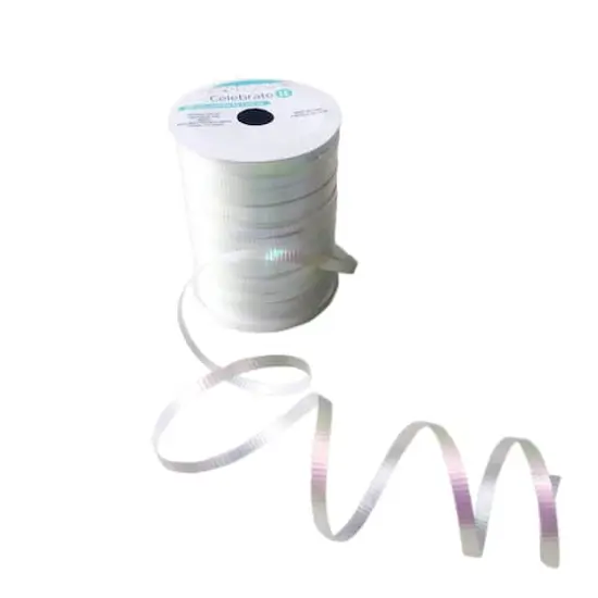 3/16" Iridescent White Curling Ribbon by Celebrate It&trade; {1}