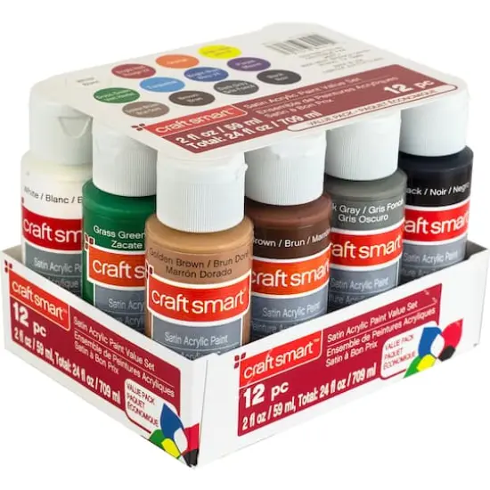 Satin Acrylic Paint Value Set By Craft Smart&reg; {5}