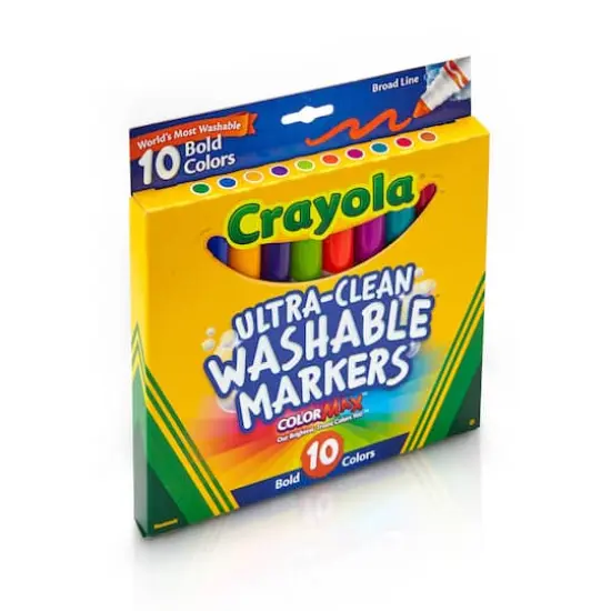 Crayola&reg; Ultra-Clean Broad Line Bold Markers, 10 Count {4}
