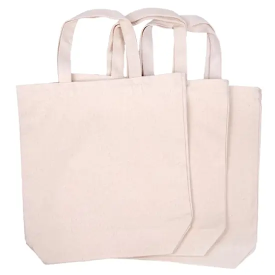 Natural Cotton Tote Bag, 3ct. by Make Market&reg; {1}