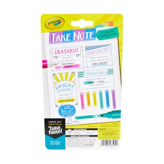 Crayola&reg; Take Note&trade; Erasable Highlighters {6}