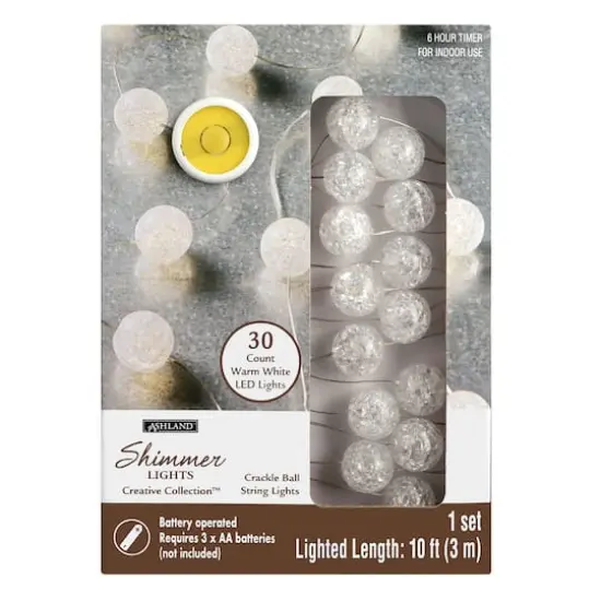 30ct. Crackle Ball LED String Lights by Ashland&trade;  {6}