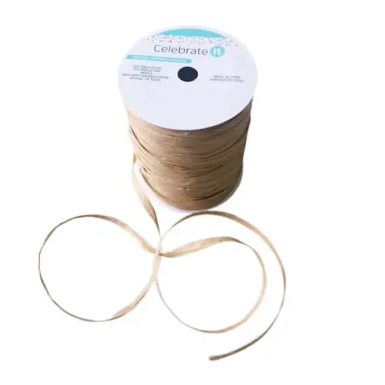 75yd. Raffia Ribbon by Celebrate It&trade; Kraft {4}