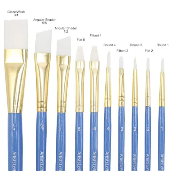 White Synthetic Brushes by Artist's Loft&trade; Necessities&trade; {4}