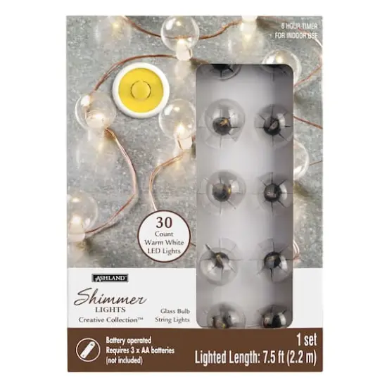 30ct. White LED String Lights by Ashland&trade; {4}