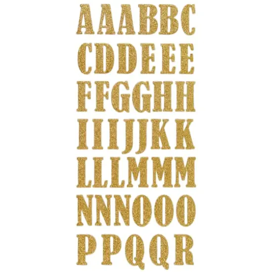 Glitter Bernhard Condensed Alphabet Foam Stickers by Recollections&trade; Gold {1}