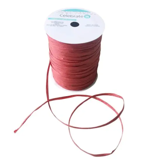 75yd. Raffia Ribbon by Celebrate It&trade; Red {4}