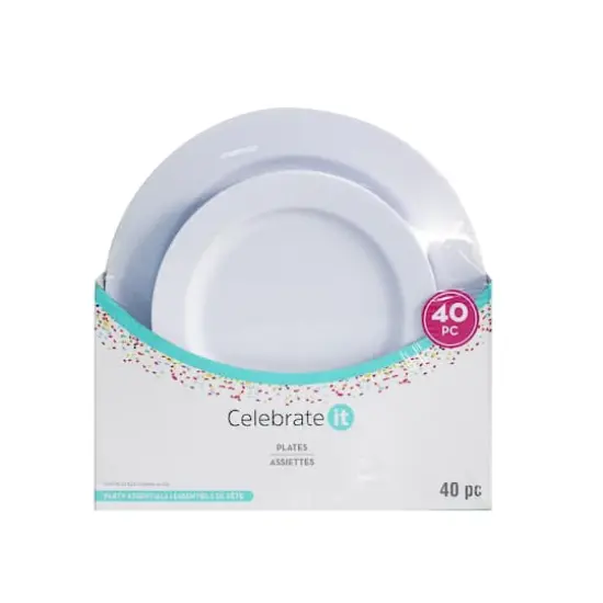 Plastic Dinner & Lunch Plate Set by Celebrate It&trade;, 40ct. {5}
