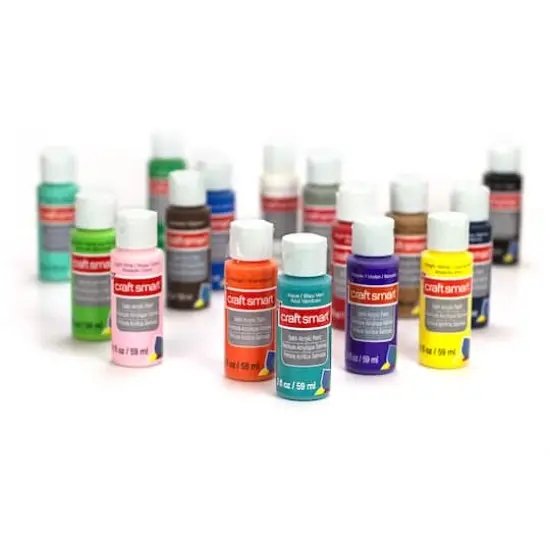16 Color Satin Acrylic Paint Value Pack by Craft Smart&reg; {5}