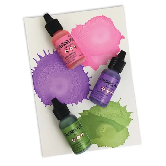 Ranger Tim Holtz&reg; Alcohol Pearl Ink Kit Villianous/Envy/Enchanted {4}