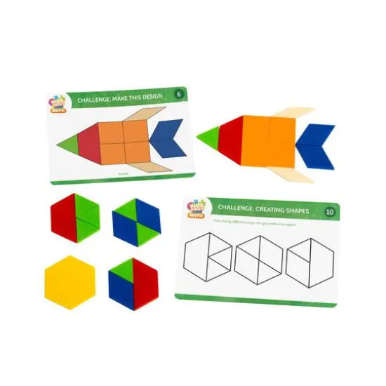 Thames & Kosmos Pattern Blocks Math Kit with Activity Cards {6}