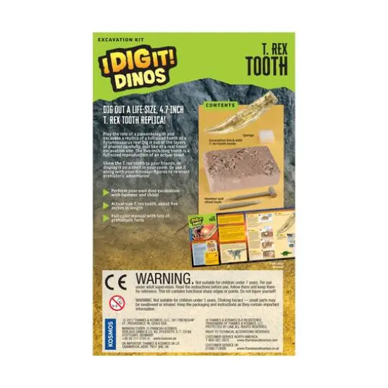 Thames & Kosmos I Dig It! Dinos: T. Rex Tooth Excavation Kit {3}