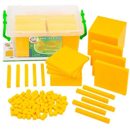 Thames & Kosmos Base Ten Blocks Math Kit with Activity Cards {6}