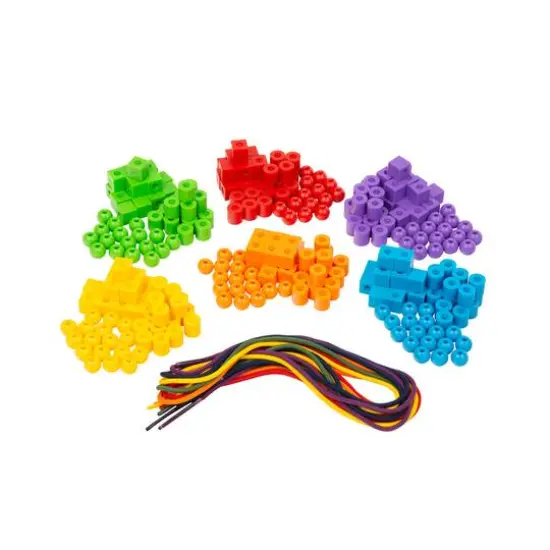 Thames & Kosmos Lacing Beads Math Kit with Activity Cards {6}