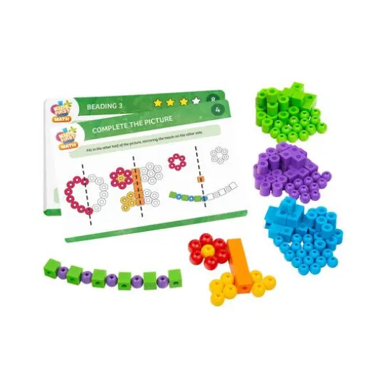 Thames & Kosmos Lacing Beads Math Kit with Activity Cards {3}
