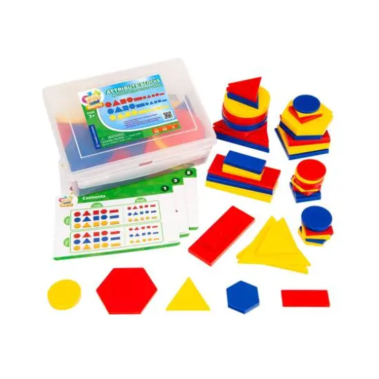 Thames & Kosmos Attribute Blocks Math Kit with Activity Cards {5}