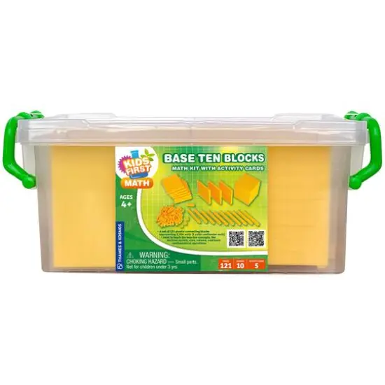 Thames & Kosmos Base Ten Blocks Math Kit with Activity Cards {5}