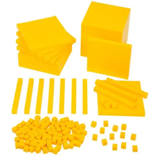 Thames & Kosmos Base Ten Blocks Math Kit with Activity Cards {8}