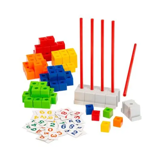 Thames & Kosmos Stacking Block Abacus Math Kit with Activity Cards {6}