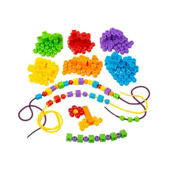 Thames & Kosmos Lacing Beads Math Kit with Activity Cards {5}