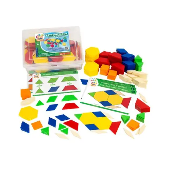 Thames & Kosmos Pattern Blocks Math Kit with Activity Cards {4}