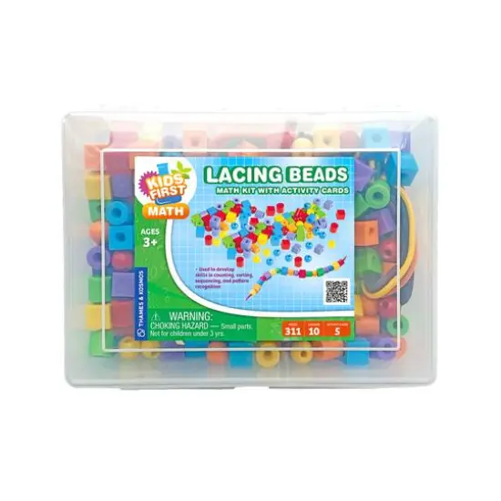 Thames & Kosmos Lacing Beads Math Kit with Activity Cards {4}
