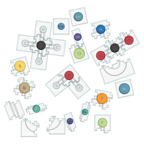 Thames & Kosmos Happy Atoms 2D: Interactive Chemistry Puzzles {3}