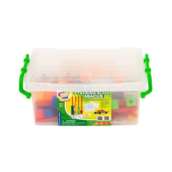 Thames & Kosmos Stacking Block Abacus Math Kit with Activity Cards {4}