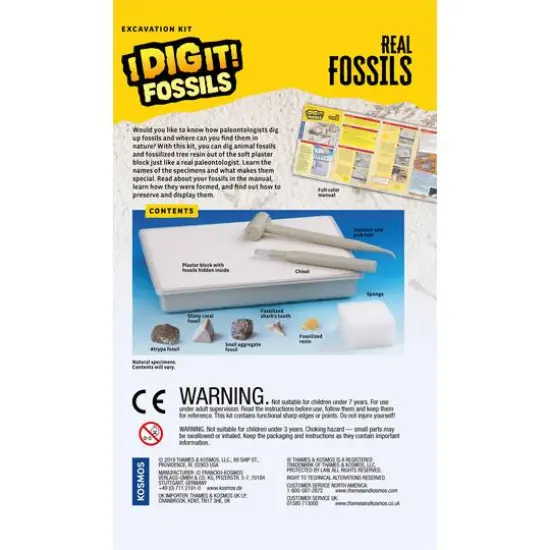 Thames & Kosmos I Dig It! Fossils: Real Fossils Excavation Kit {3}